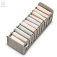 thumbnail image 4 of Gustave Foldable Drawer Dividers, Fabric Storage Boxes, Closet Organizers, Under Bed Organizer, for Clothing Underwear Bra Socks and Ties (Gray), 4 of 9