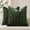 Olive Green, variant on decorUhome Chenille Plaid Throw Pillow Covers 18x18 Set of 2, Soft Textured Couch Pillow Cases for Living Room Sofa Bed Home Decor, Dark Brown