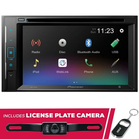 New Pioneer AVH-241EX 6.2" DVD with Amazon Alexa and License Plate Camera