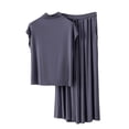thumbnail image 2 of ylioge Womens Modal-Pajama Sets with Pockets 2 Piece Loungewear Outfits Casual Lightweight Solid Cap Sleeve Tops Wide Leg Pants Homewear Pajamas Set, 2 of 6