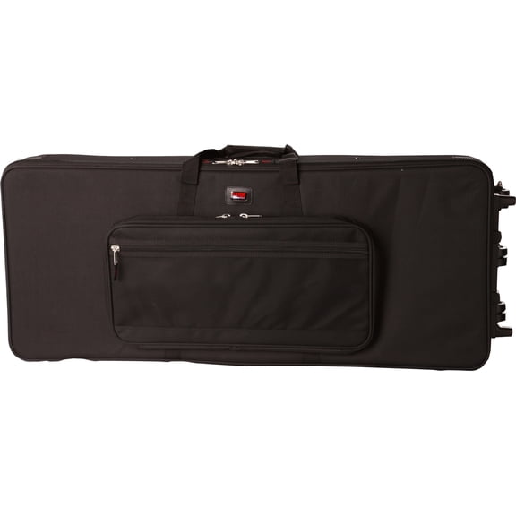 Gator Cases Rigid EPS Foam Lightweight Case w/ Wheels for Slim 61 Note Keyboards (GK-61-SLIM)