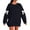Navy, variant on Fiaer Crew Neck Sweatshirts Women Plus Size Long Sleeve Solid Pullover Baggy Fashion Casual Fall Tops White XL