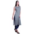 thumbnail image 3 of Moomaya Peter Pan Collar Sleeveless Kurta With Pants 2-Pcs Ethnic Suit Set For Women, 3 of 7