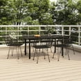 thumbnail image 1 of vidaXL 7 Piece Garden Dining Set Black Poly Rattan, 1 of 5