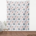 thumbnail image 4 of Ambesonne Farm Animal Fabric by the Yard Upholstery, Cartoon Pigs Art, 10 Yards, Blue Grey Blush, 4 of 5