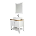 thumbnail image 3 of Demi Bonn 32" Bathroom Vanities Cabinet with Sink, Doors, Open Shelf and Mirror, Single Bathroom Vanity Cabinet, Faucets and Drains Not Included, White, 3 of 6