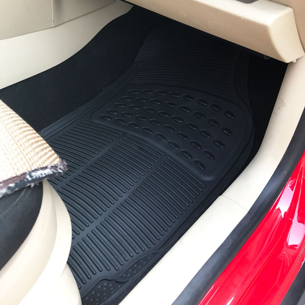Ktaxon Floor Mats for Trucks Vans 3pc Set Rubber Semi Custom Fit Four