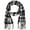 Black/Gray/White, variant on Men Women Unisex Classic Soft Winter Scarf 78" x 12" - Plum