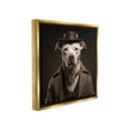 thumbnail image 4 of Stupell Industries Vintage Fashion Pit Bull Animals & Insects Painting Gold Floater Framed Canvas Art Print Wall Art, 18 x 18, 4 of 10