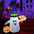 thumbnail image 1 of Fantasma inflable GOOSH de Halloween 5 pies con calabaza Decoración exterior, 1 of 3
