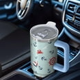 thumbnail image 4 of 40oz Crab Stainless Steel Tumbler Vacuum Insulated Travel Mug with Handle Flip Straw Lid Leak Proof Cup Gift for Him Her, 4 of 5