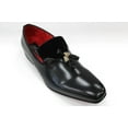 thumbnail image 2 of Mens After Midnight Black Glossy Shinny Tassel Slip on Loafer Shoes 6934, 2 of 7