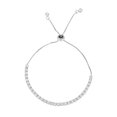 thumbnail image 4 of Simone Chic Distinctive Classic Tennis Bracelets - Your Choice 3mm or 5mm Diamonds w/Sizes Ranging from 6.5" to 9" - Timeless Iced Sparkle (Silver Adjustable, 4.1" to 10"), 4 of 4