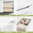 thumbnail image 6 of Aiho White Dresser with 4 Drawers, Wood Tall Chest, Drawer Safety Stop, Easy Assembly, 6 of 10