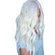 thumbnail image 2 of Pelucas con flequillo para mujer, peluca ondulada suelta para mujer, peluca blanca natural larga y rizada, cabello sintético ondulado, peluca frontal completa con calor, la toalla, 2 of 5