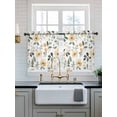 thumbnail image 2 of Botanical Tier Curtains 24 Inch Length,Sheer Curtains for Bedroom Living Room,Flower Floral Vintage Wildflower Garden Motifs Rod Pocket Voile Drapes Kitchen Curtains Small Window 27.5"x24" 2 Panels, 2 of 7