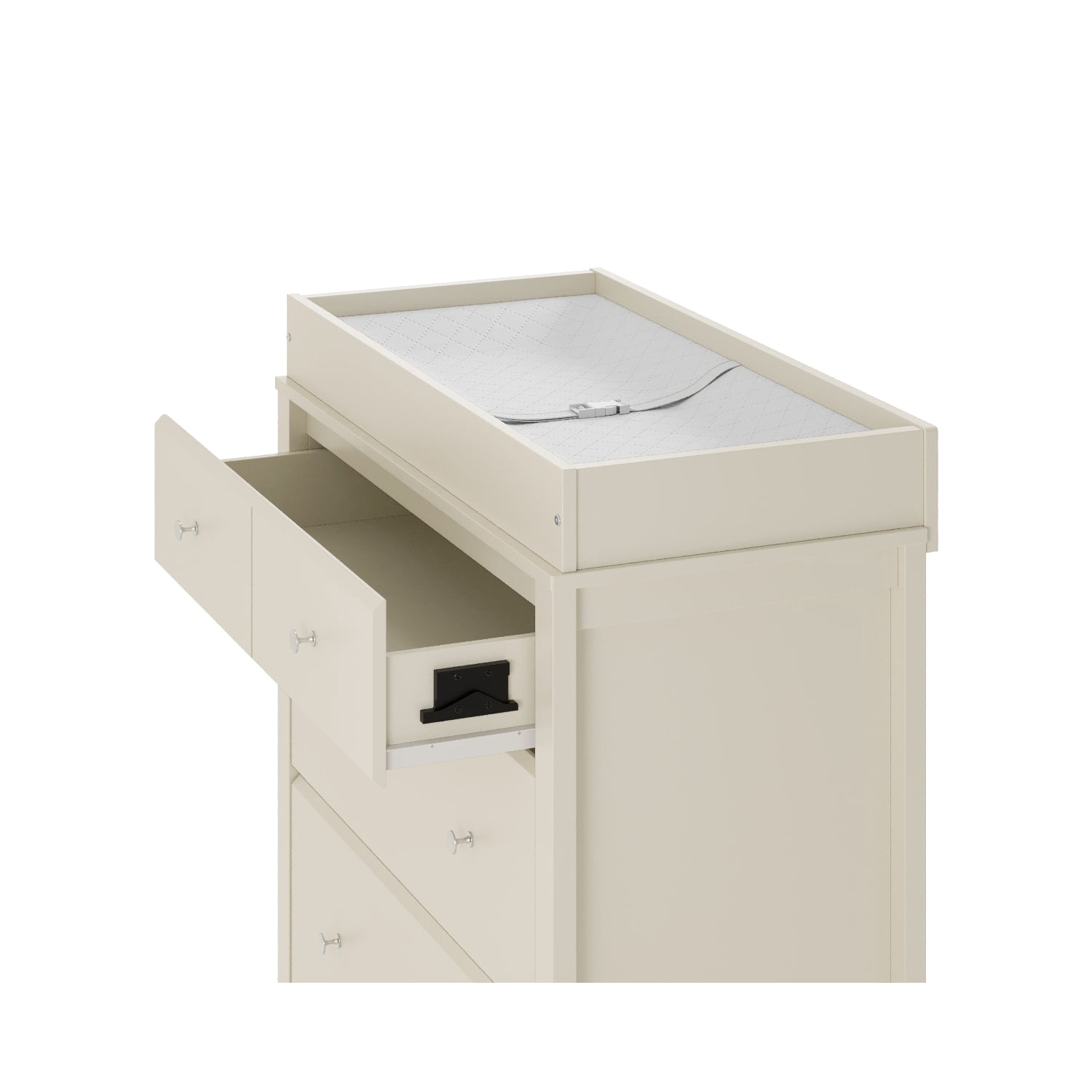 Storkcraft Horizon 3 Drawer Chest with Infant Changing Topper, Frosted Oat