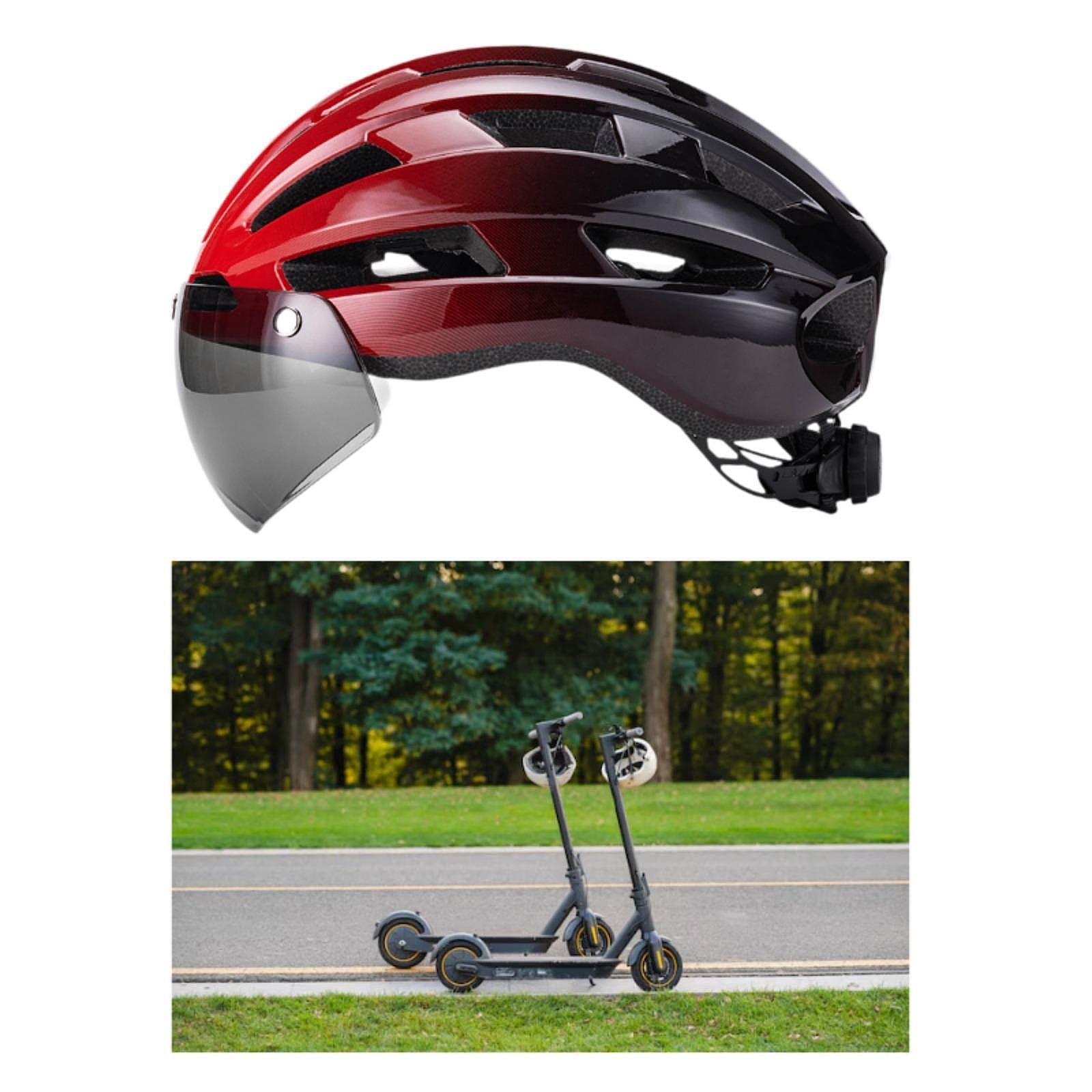 Baoblaze Bike Helmet Helmet Accessories Detachable Padded Hat with Visor for Road Bike Women Outdoor Activities Riding Cycling Red