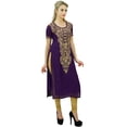 thumbnail image 5 of Bimba Women's Designer Embroidered Kurta Indian Long Kurti Tunic Blouse, 5 of 7