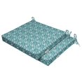 thumbnail image 2 of Vargottam Printed Indoor/Outdoor Chair Pads Non Slip Dining Chair CushionSquareShapedDining Chair Pad With String Ties Machine Washable & Home Decor Cushion- Set Of 2-Turquoise Blue, 2 of 8