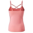 thumbnail image 3 of H2H Womens Tank Tops Sleeveless V-Neck Camisole No Built in Bra Sexy Criss Cross Padded Cami Vest PINK US S/Asia S (CWTTK097), 3 of 6