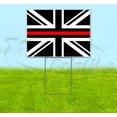 thumbnail image 1 of United Kingdom Thin Red Line Flag (18" x 24") Yard Sign, Includes Metal Step Stake, 1 of 6