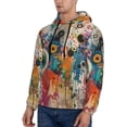 thumbnail image 3 of Sigee Abstract Colorful Dripping Circles for Men's Pullover Hoodie Sweatshirts Adult Casual Long Sleeve Sweatshirts ,Sizes S-4XL-Small, 3 of 7