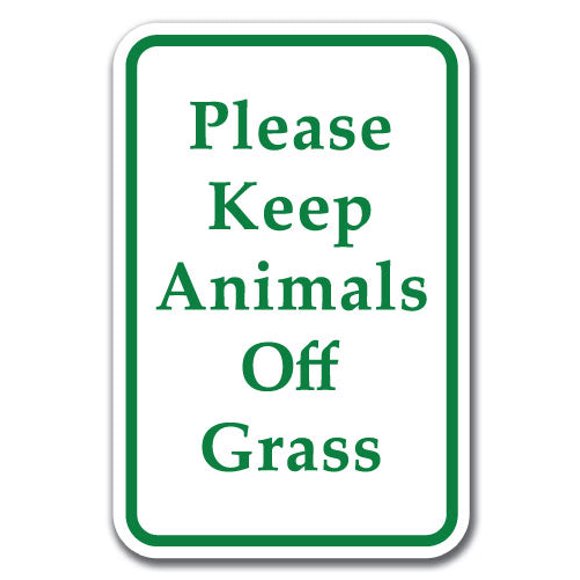 Keep Dog Off Lawn Sign