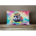 thumbnail image 4 of Hippie Animal Hippopotamus Throw Pillow 12 in x 16 in, 4 of 4