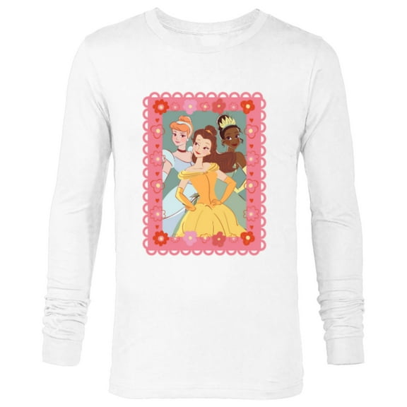 Disney Princess Cinderella Tiana Belle Valentine Day Friends - Long Sleeve T-Shirt for Men - Customized-White