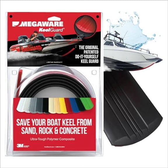 Megaware Keel Guard 54305402 Keel Protector - Fits 19 ft. - 20 ft. Boat - Black