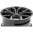 thumbnail image 2 of RTX BLACK WIDOW Custom Wheel - 18x8, 35 Offset, 5x120.65 Bolt Pattern, 74.1mm Hub - Black with Machined Gray Face Rim, 2 of 5