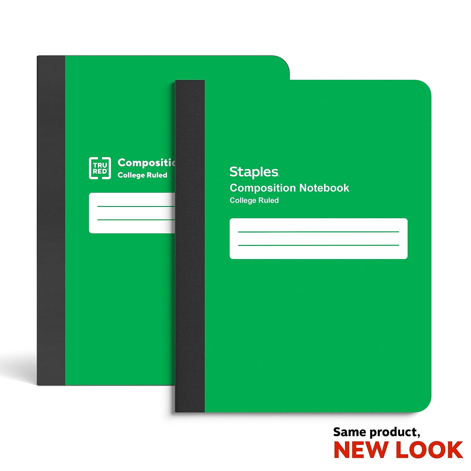 Staples Poly Composition Notebook 9.75' x 7.5' College Ruled 70 Sh. Green TR55079N/55079