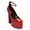 Red, variant on FSJ Women Platform Thin Ankle Strap Pumps Closed Toe Block High Heels Sexy Date Formal Dress Shoes Size 8 Red