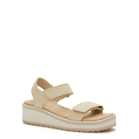 

Time and Tru Women s Comfort Wedge Sandals