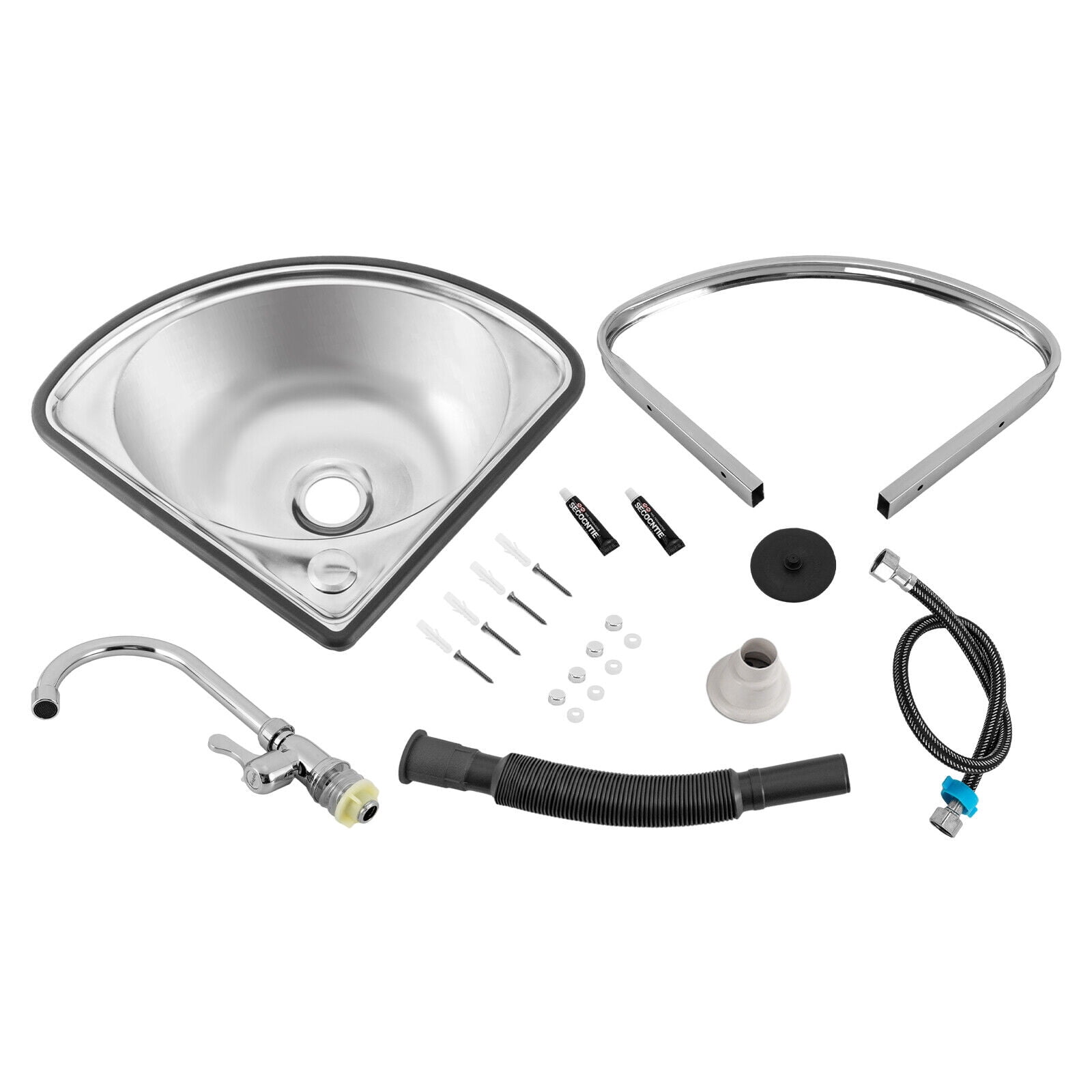 Hand Wash Sink, Corner Basin Sink, Triangular Hand Basin Sink Stainless Steel Washbasin For Washing Hands, Food, Fruits, Vegetables, And Dishes