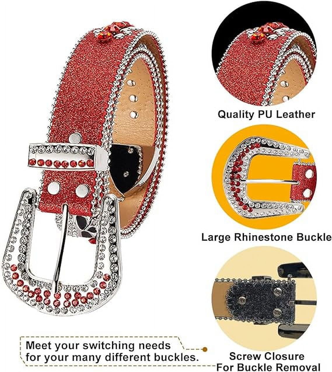 Dream Apparel Rhinestone Belt for Men and Women, Western  display picture 2