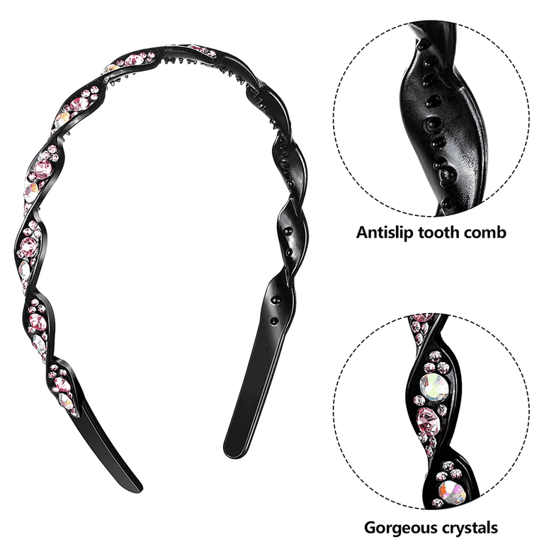 GORGEOUS RHINESTONE Black & White Hair Belt GORGEOUS RHINESTONE Black & White Hair Belt main image 3