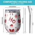 thumbnail image 5 of Christmas 12oz Stainless Steel Insulated Wine Tumbler with Lid and Straw – Double Wall Vacuum Mug for Hot & Cold Drinks, 304 Steel Interior, Sweat-Free Design, 5 of 5