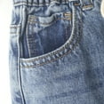 thumbnail image 3 of KIDSCOOL SPACE Big Girls Jeans, 5-14T Wide-leg Loose Elastic Waist with String Flared Denim Pants,Light Blue,7-8 Years, 3 of 7
