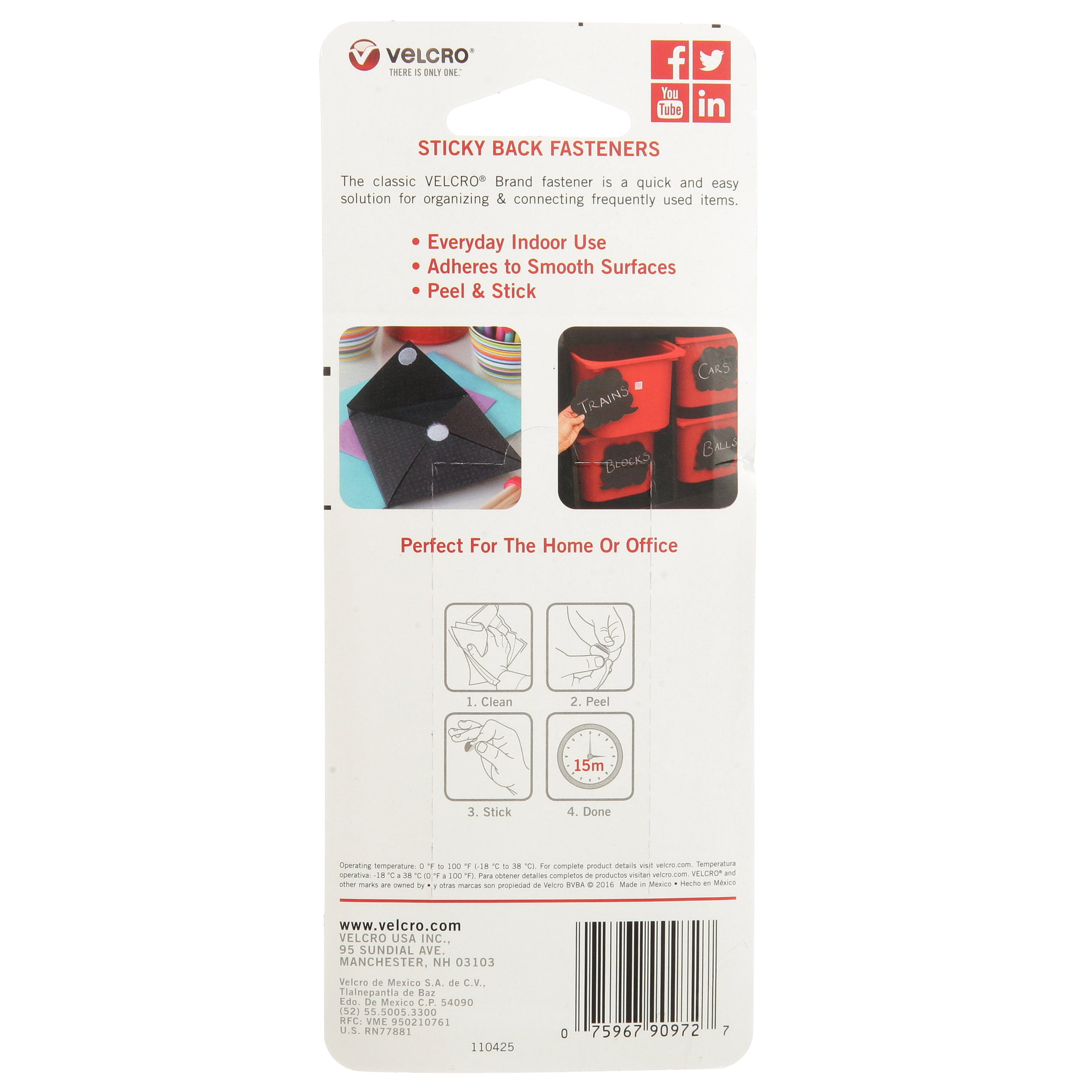 Velcro Sticky Back Hook & Loop Fastener Dots - - VEC90090
