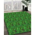 thumbnail image 2 of Ahgly Company Indoor Round Patterned Lime Green Area Rugs, 3' Round, 2 of 6