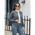 thumbnail image 6 of Women's Crew Neck Button Down Long Sleeve Cardigan for Women Classic Soft Ladies Cardigan Sweater Coat, 6 of 6