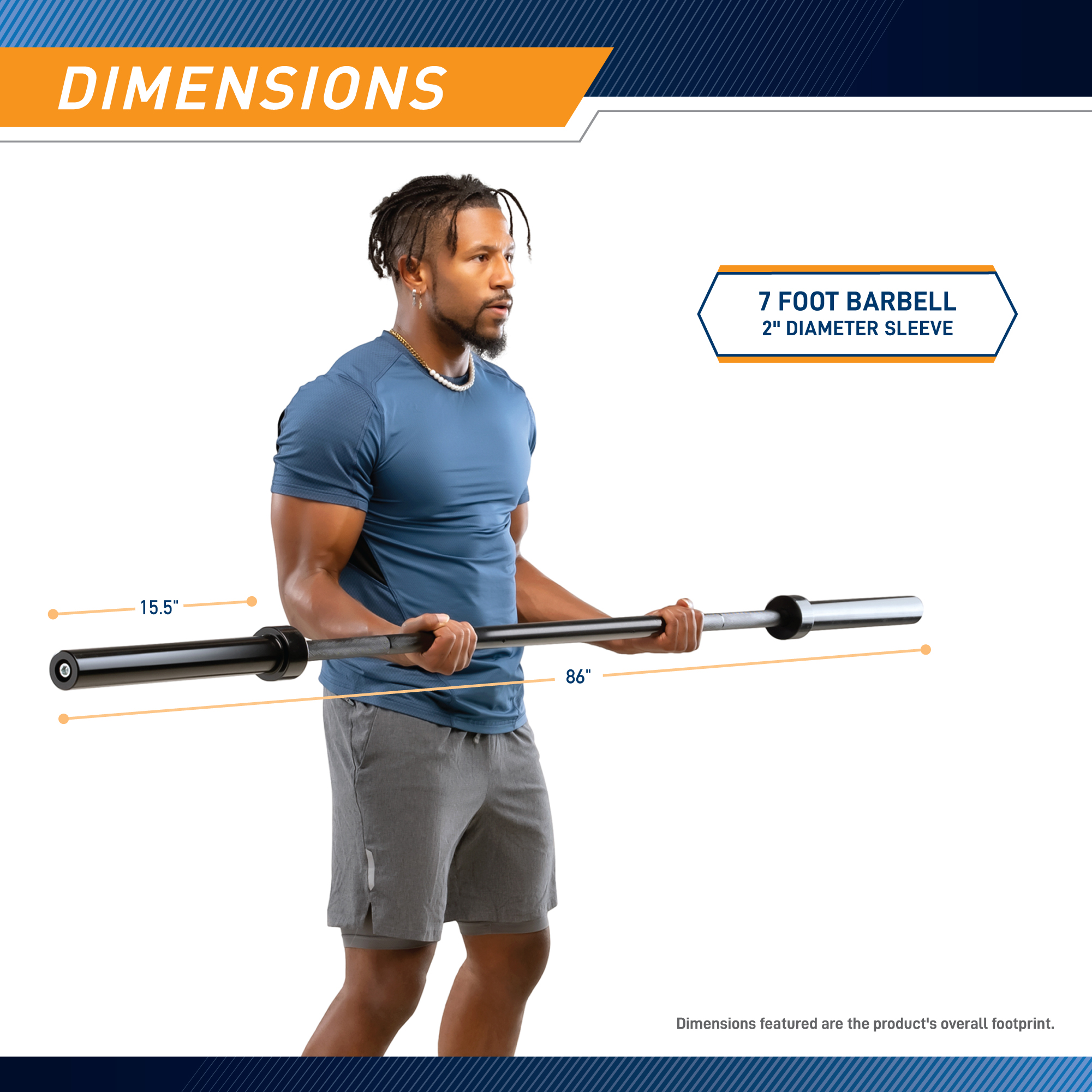 Three-Piece 7' Barbell