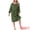 Green, variant on DARING DIVA Women's Long Sleeve Round Neck Tie Front Nightshirt with Pocket S Green