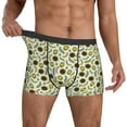 Mens Boxer Briefs Cute Banana Flowers Breathable Stretch Mens