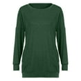 thumbnail image 5 of Women's Casual Loose Fit Tunic Tops Long Sleeve Comfy Pockets Sweatshirts Teen Girls Trendy Stuff Clothes Pullover Blouses, 5 of 5