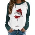 thumbnail image 2 of Puntoco Mujer Navidad Invierno Manga Larga Cuello Redondo Impresión De Letras Top Blusa Sudadera Puntoco Puntoco-9184, 2 of 4
