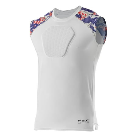 UPC: 0029369165847 | McDavid HEX Sternum Shirt Flag Camo Youth Large