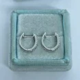 thumbnail image 3 of 2Ct Baguette Lab Created Diamond Women Huggie Hoop Earrings 14K Gold Plated, 3 of 3
